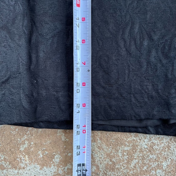 Vtg 90s Embossed Skirt Mini Sz 10 Blk Floral Wool Silk Blend Witchy Whimsi Goth - Picture 8 of 14